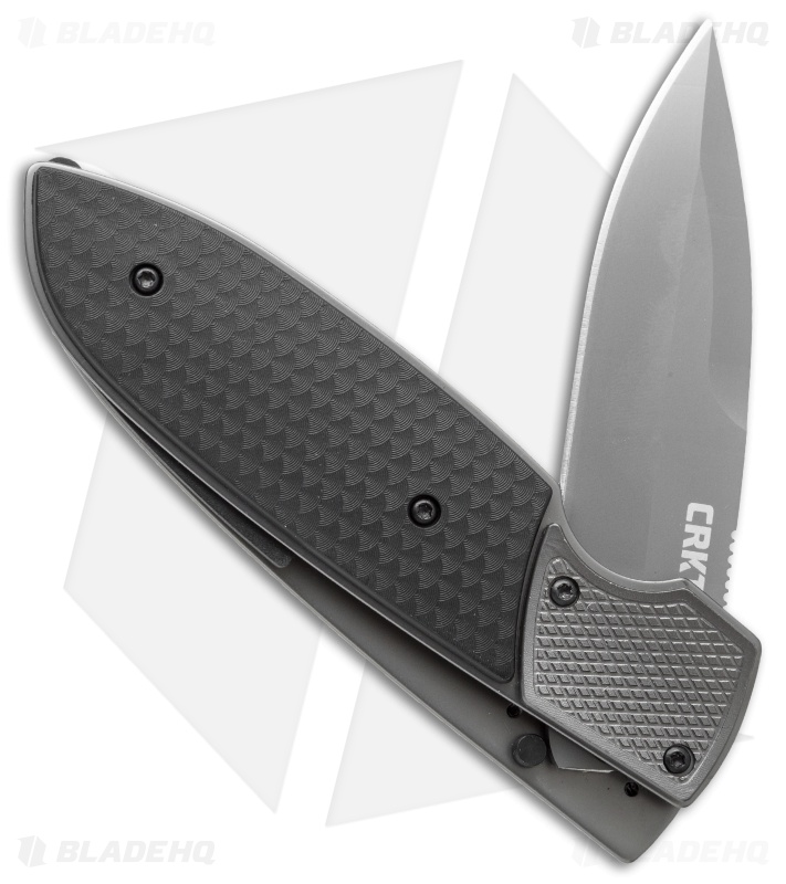 CRKT Russ Kommer Fulcrum 2 Folding Knife GRN (3.18" Gray) 7435