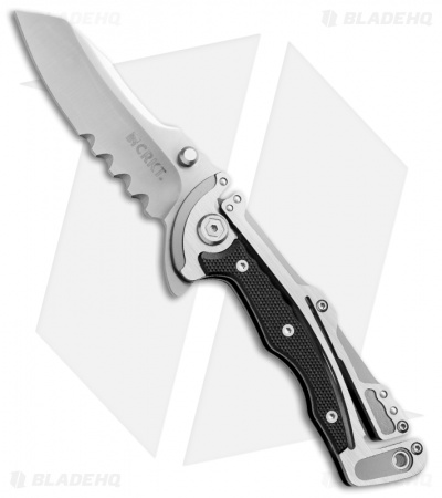 CRKT Graphite Glenn Klecker Liner Lock Knife (3.06" Satin Serr) 5195