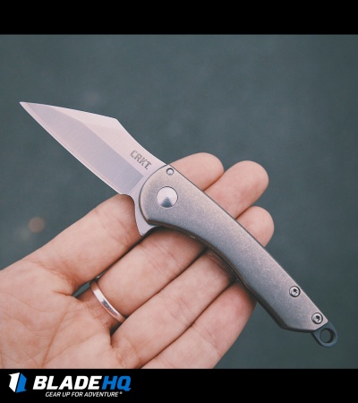 CRKT Jettison Compact Frame Lock Flipper Knife Titanium (2" Stonewash) 6120