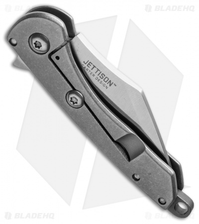CRKT Jettison Compact Frame Lock Flipper Knife Titanium (2" Stonewash) 6120
