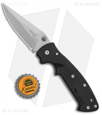 CRKT Crawford Kasper Liner Lock Knife Black Zytel (3.1" Bead Blast) 6772