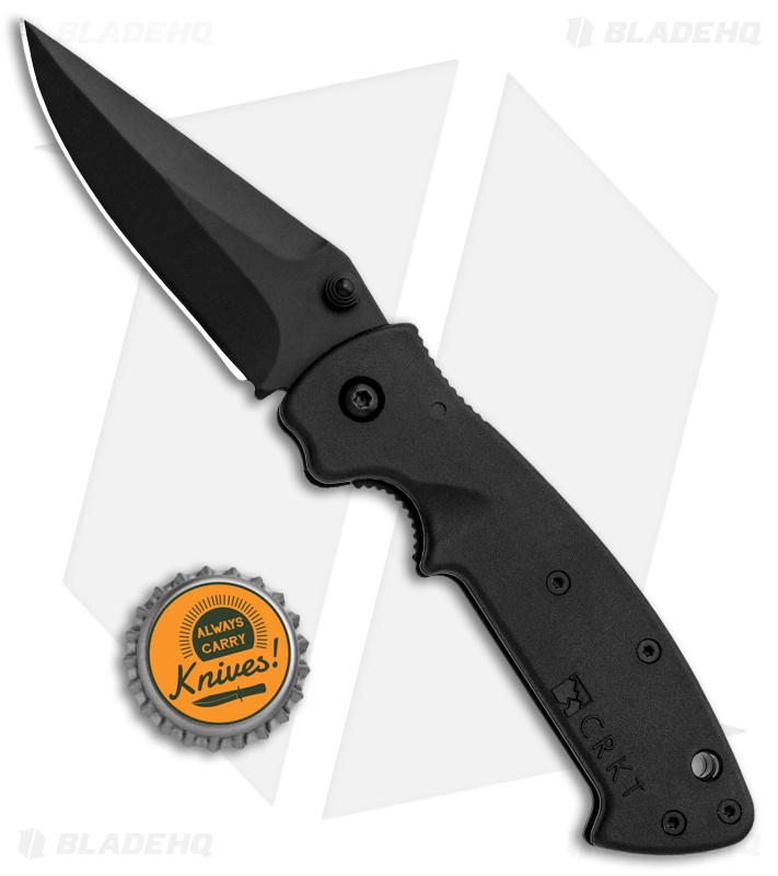 CRKT Crawford Kasper Liner Lock Knife Black Zytel (3.1