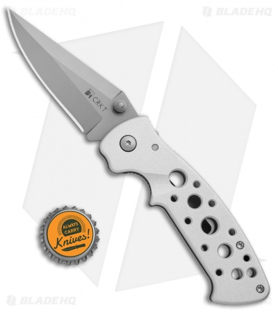 CRKT Crawford Kasper Professional Liner Lock Knife Silver (3" Gray) 7772