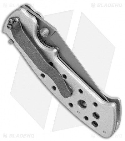 CRKT Crawford Kasper Professional Liner Lock Knife Silver (3.75" Gray Serr) 7728