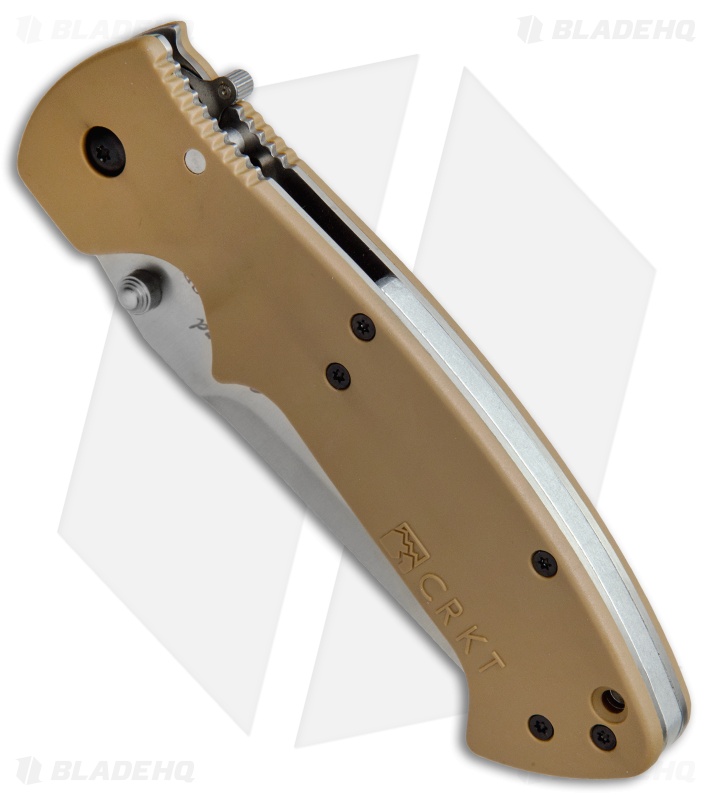 CRKT Crawford Kasper Liner Lock Knife Tan Zytel (3.75