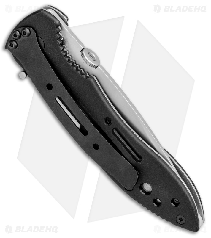 CRKT Crawford Point Guard Liner Lock Knife (3.5" Bead Blast Serr) 6763
