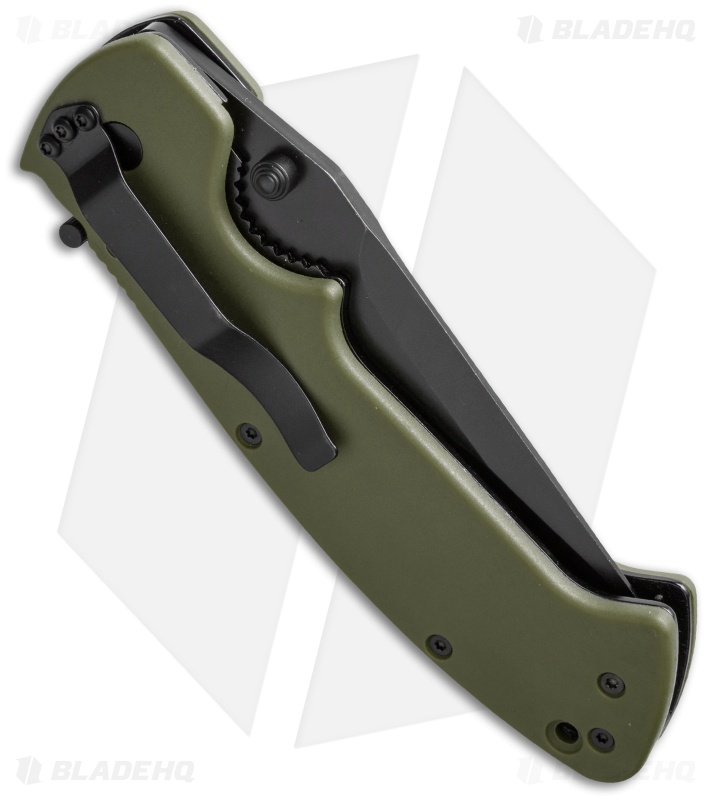 CRKT Crawford Kasper Liner Lock OD Green (Black) - Blade HQ
