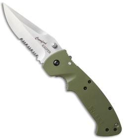 CRKT Crawford Kasper Liner Lock Knife OD Green Zytel (3.75" Satin Serr) 6783SOD