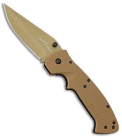 CRKT Crawford Kasper Liner Lock Knife Tan Zytel (3.75" Tan) 6773DZ