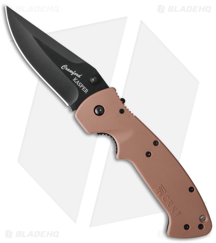 CRKT Crawford Kasper Liner Lock Knife Desert Tan - Blade HQ