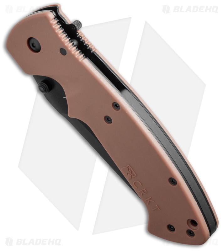 CRKT Crawford Kasper Liner Lock Knife Desert Tan - Blade HQ