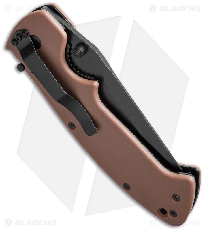 CRKT Crawford Kasper Liner Lock Tan (Black Serr) - Blade HQ