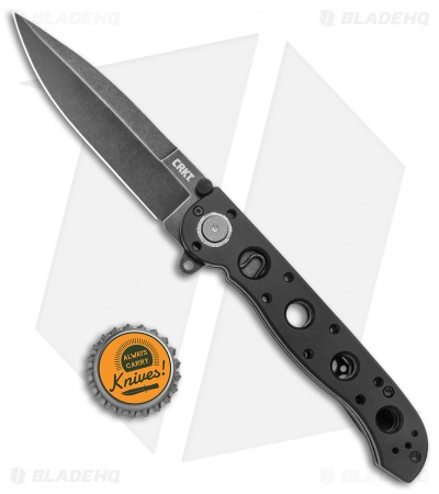 CRKT Carson M16-03DB Spear Point Dead Lock Flipper Knife (3.5" Black SW)