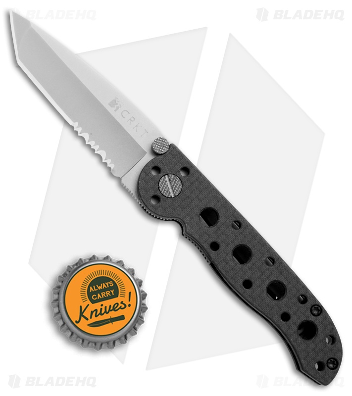 CRKT Carson M1610F Tanto Flipper Knife Carbon Fiber (3" Satin Serr