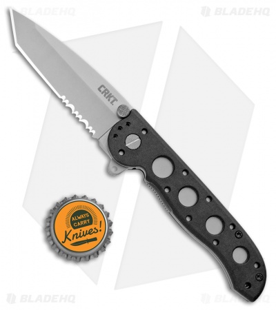 CRKT Carson M16-12Z Folding Tanto Flipper Knife Zytel (3" Bead Blast Serr)