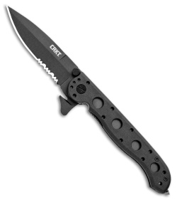 CRKT Carson M16-13ZLEK E.R. Spear Point Flipper Knife Zytel (3.375" Black Serr)