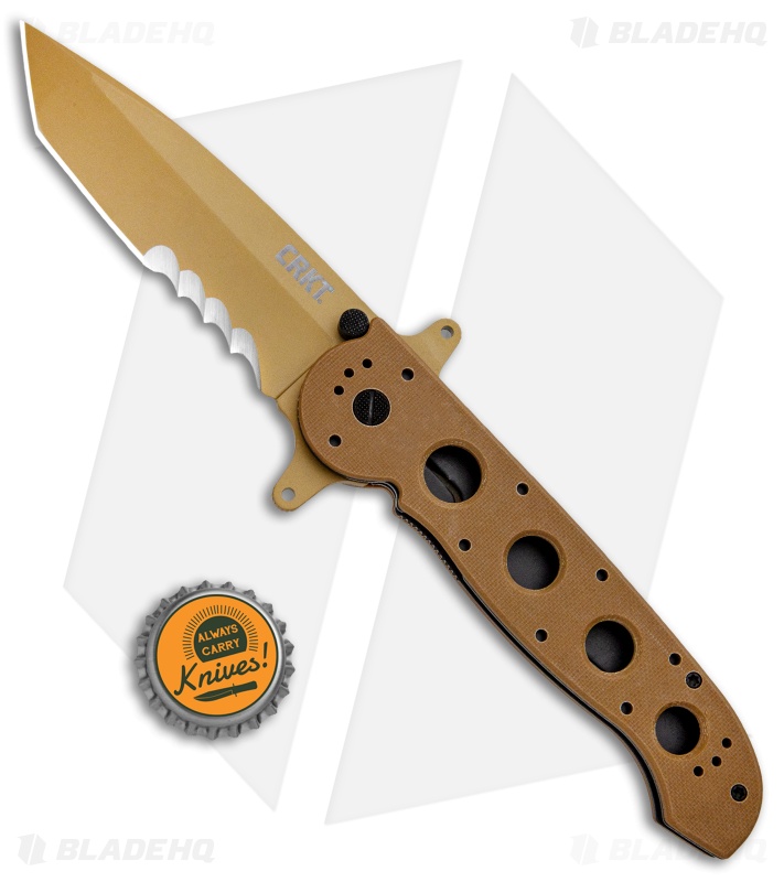 CRKT Carson M16-14DSFG Tanto Flipper Knife Desert Tan G-10