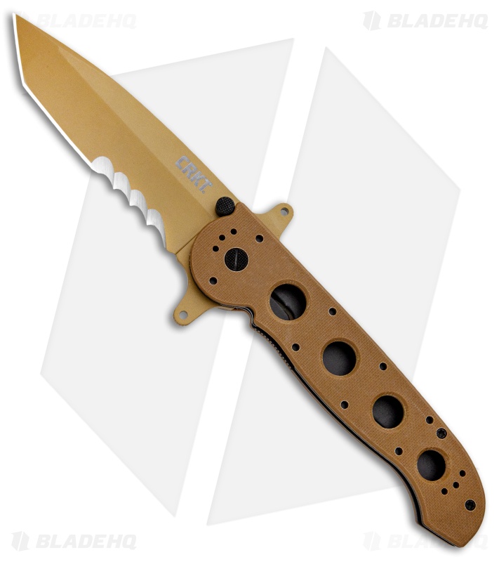 CRKT Carson M16-14DSFG Tanto Flipper Knife Desert Tan G-10