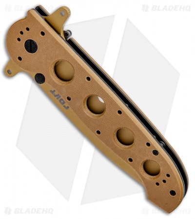 CRKT Carson M16-14DSFG Tanto Flipper Knife Desert Tan G-10 - Serrated