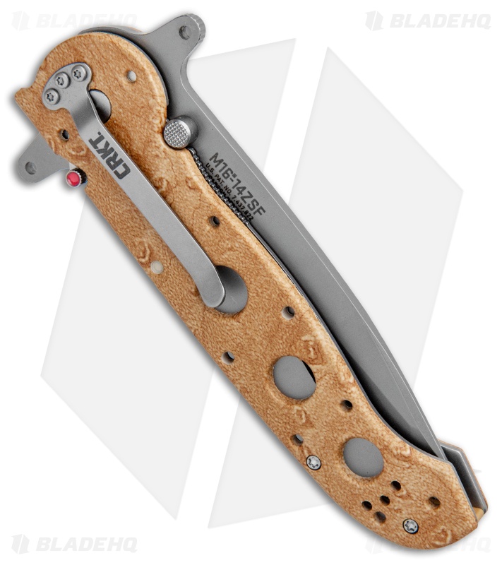 CRKT Carson M16-14ZSF Tanto Flipper Knife Desert Tan (3.875" Bead Blast Serr)
