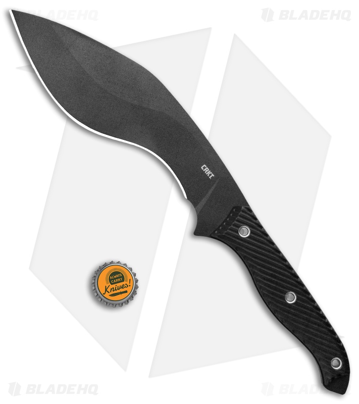 CRKT Clever Girl Kukri Fixed Blade Knife Black G-10 (7.75" Black)