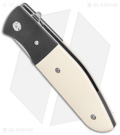 CRKT Curfew Spring Assisted Knife White Fiber/Black Aluminum (3.1" Satin)