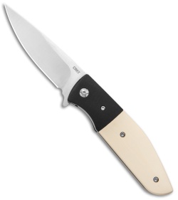 CRKT Curfew Spring Assisted Knife White Fiber/Black Aluminum (3.1" Satin)