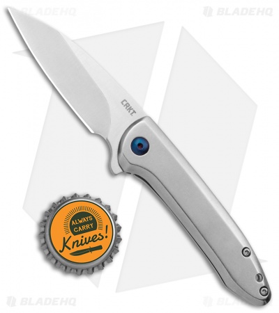 CRKT Delineation Spring Assisted Frame Lock Knife Stainless Steel (3" Satin)