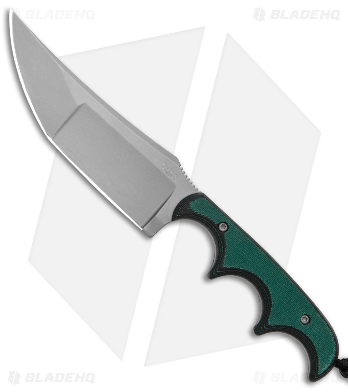 CRKT Folts Minimalist Katana Neck Knife Green Resin/Fiber (3.6" Bead Blast)