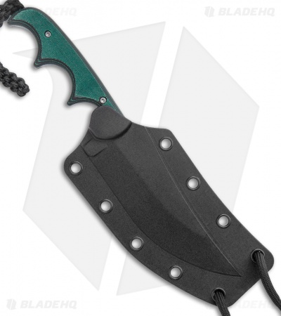 CRKT Folts Minimalist Katana Neck Knife Green Resin/Fiber (3.6" Bead Blast)