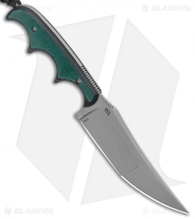 CRKT Folts Minimalist Katana Neck Knife Green Resin/Fiber (3.6" Bead Blast)