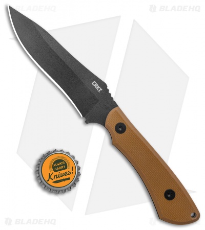CRKT Ramadi Fixed Blade Knife Coyote G-10 (4.4" Black)