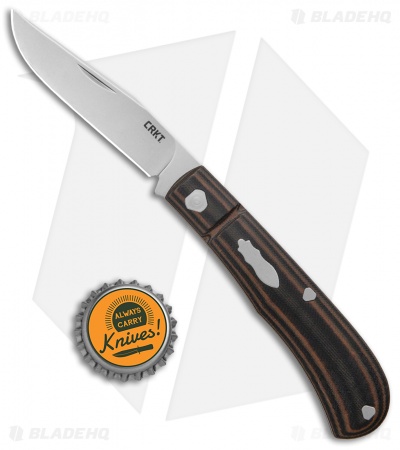 CRKT Rogers Venandi Slip Joint Knife Black/Brown G-10 (3.1" Bead Blast)