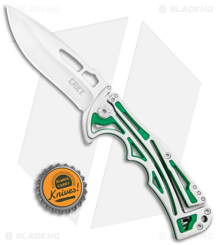 CRKT Nirk Tighe 2 | Green Stainless Steel | Blade HQ