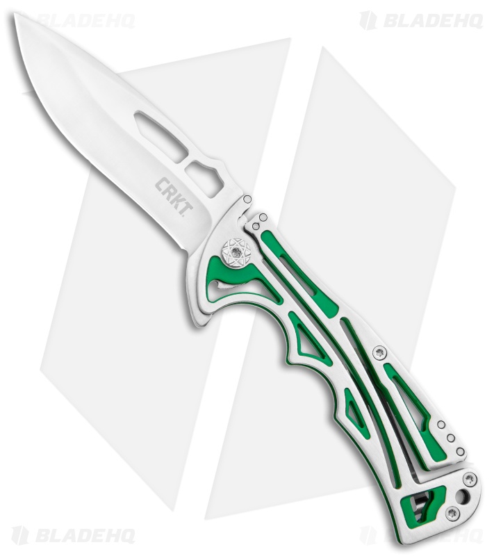 CRKT Nirk Tighe 2 | Green Stainless Steel | Blade HQ