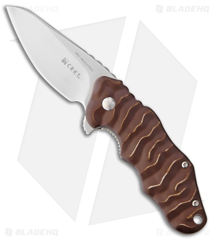 CRKT Onion Wrinkle 2 Folding Knife Brown (2.75