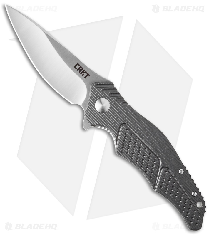 CRKT Ken Onion Outrage Liner Lock Knife Gray Aluminum (3.25