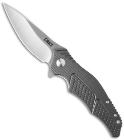 CRKT Ken Onion Outrage Liner Lock Knife Gray Aluminum (3.25" Satin) K320GXP