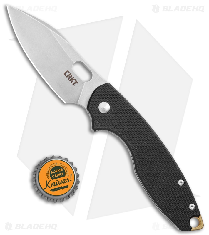 CRKT Pilar III Frame Lock Knife Black G-10 (3" Stonewash D2) 5317D2