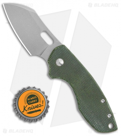 CRKT Pilar - Frame Lock Knife | Green Micarta + Stonewash | Blade HQ