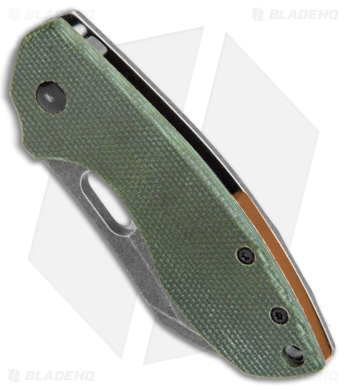 CRKT Pilar Exclusive Frame Lock Knife Green Micarta (2.4" Smokewash D2)