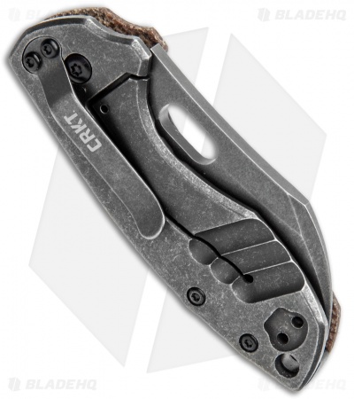 CRKT Pilar Frame Lock Knife Brown Linen Micarta BHQ Exclusive (2.4" Smokewash)