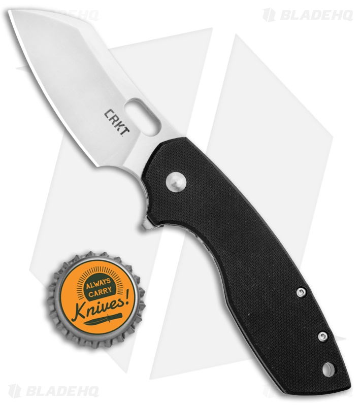CRKT Pilar Large Frame Lock Flipper Knife Black G-10 (2.62" Satin) 5315G