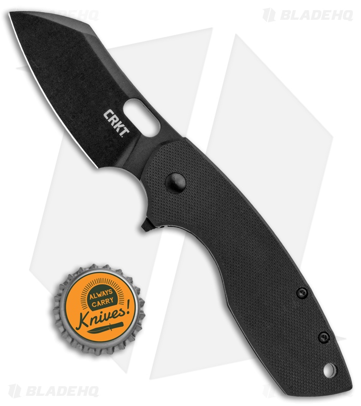 CRKT Pilar Large - Manual Folding Knife | Black G-10 + D2 | Blade HQ