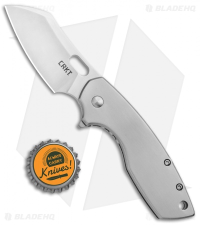 CRKT Pilar Large Frame Lock Flipper Knife Stainless Steel (2.62" Satin) 5315