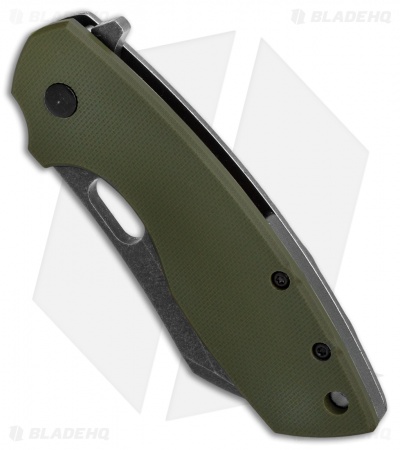 CRKT Pilar Large Frame Lock Knife OD Green G-10 (2.6" Black SW D2) BHQ Exclusive