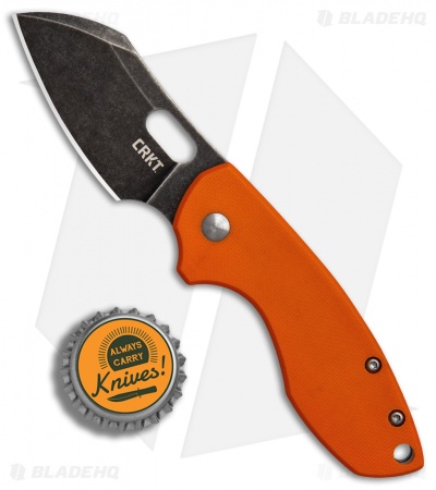 CRKT Pilar Frame Lock Knife Orange G-10 (2.4" Black SW) 5311GKG