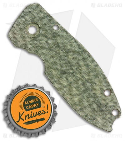 Karbadize CRKT Squid Replacement Scale - Green Linen Micarta