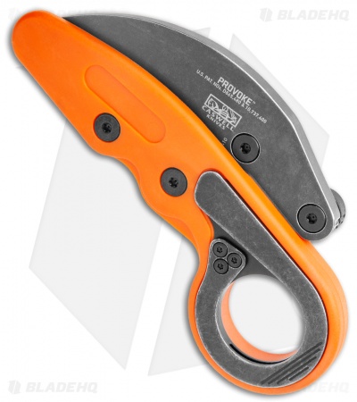 CRKT Provoke Orange Kinematic Morphing Karambit Folding Knife (2.4" Black) 4041O