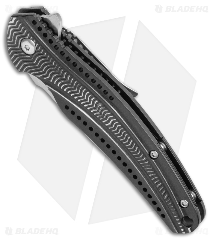 CRKT Ripple Liner Lock Knife Black Aluminum (3.125